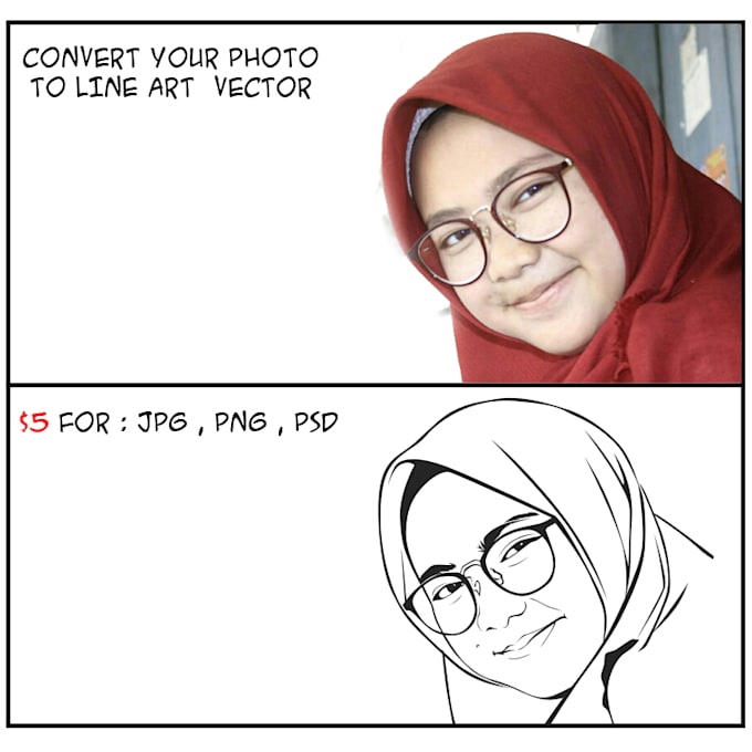 create great line art vector from your photo