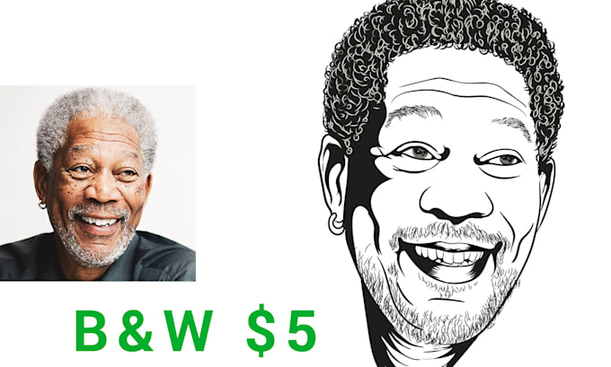 cartoon vector portrait illustration