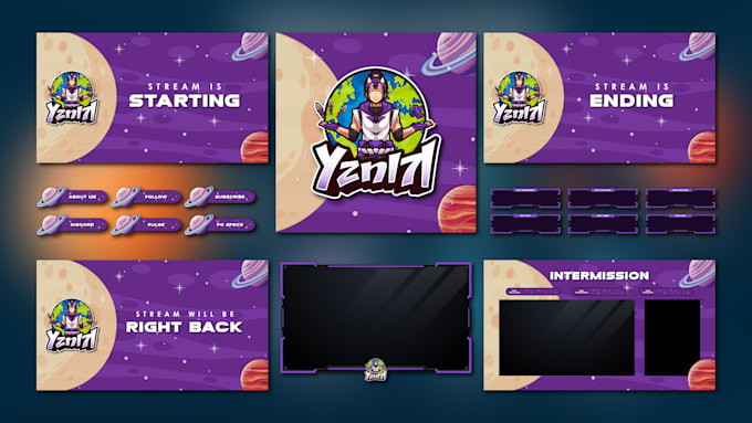 design twitch logo, animated twitch overlay, stream package, stream overlay