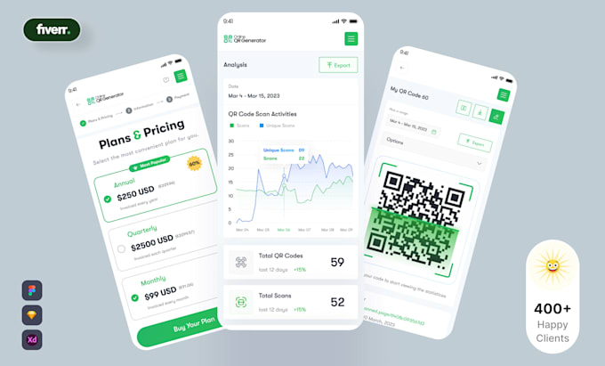 do UI UX mockup and mobile app design with figma