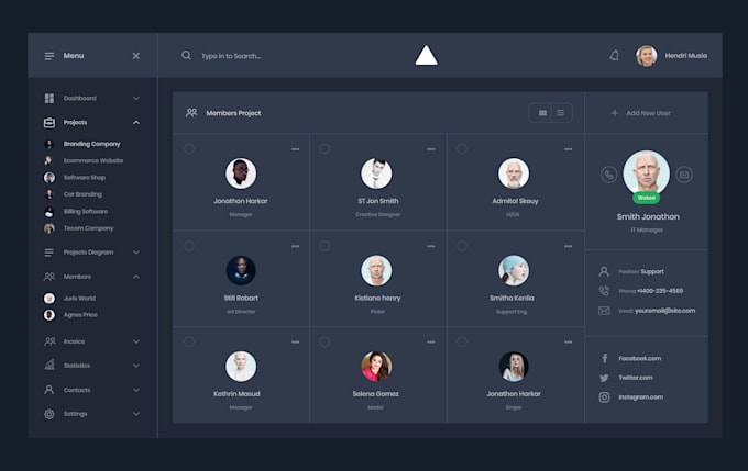 design dashboard ui and webapp ui