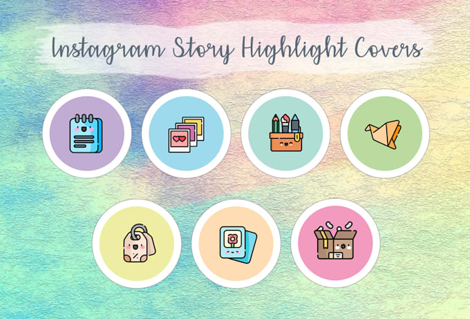 create kawaii instagram story highlight covers