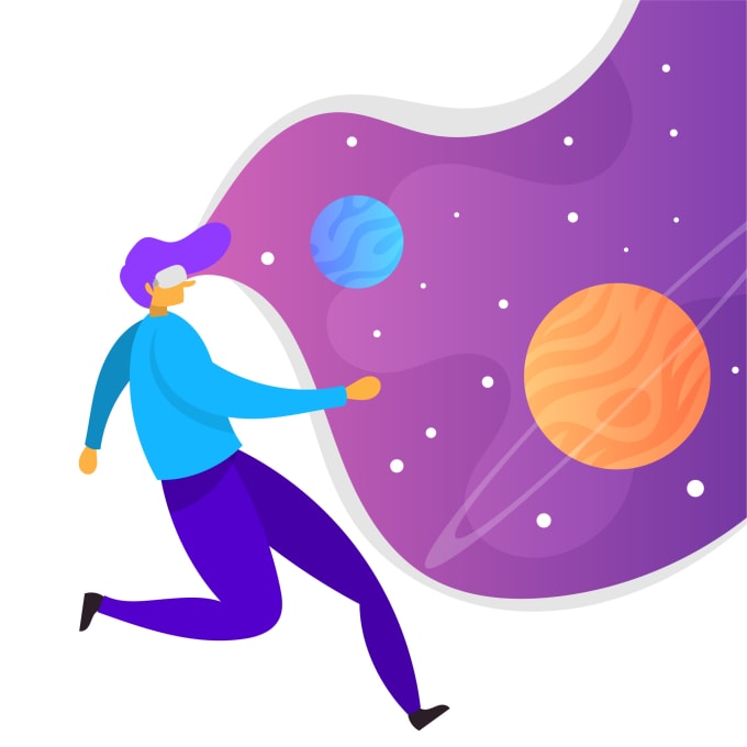 create modern flat illustration for landing page and website