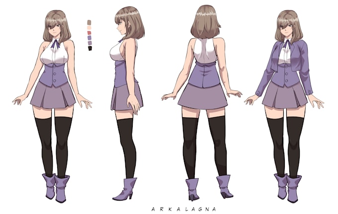 do character design with anime manga style