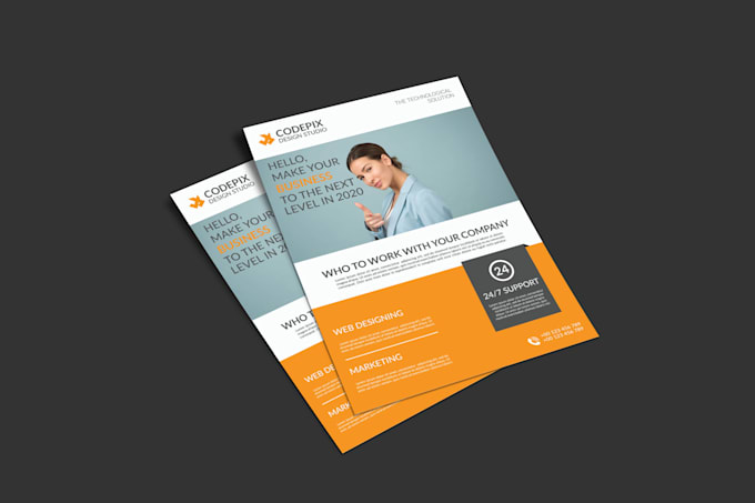 design modern, elegant, professional flyer