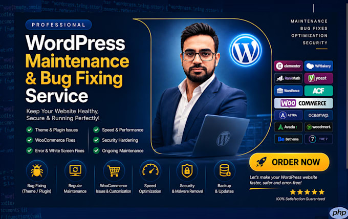 customize wordpress menu, fix bugs, and optimize woocommerce