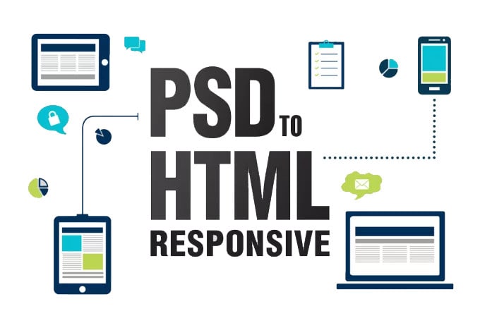 convert PSD to html, sketch to html responsive