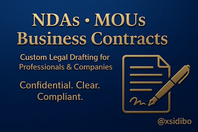 prepare professional ndas, mous, and business service contracts