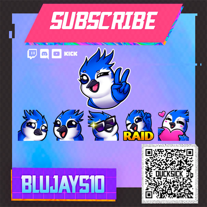 make snazzy twitch kick emotes for you in bulk 24hr delivery