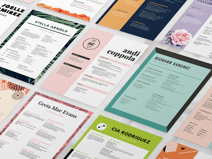 do a professional resume design and infographic design