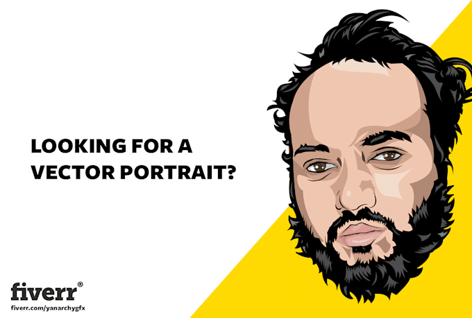 Create a detailed vector portrait in 24 hours by Yanarchygfx | Fiverr