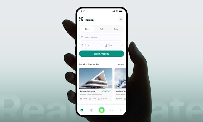 create modern mobile app UI UX design in figma