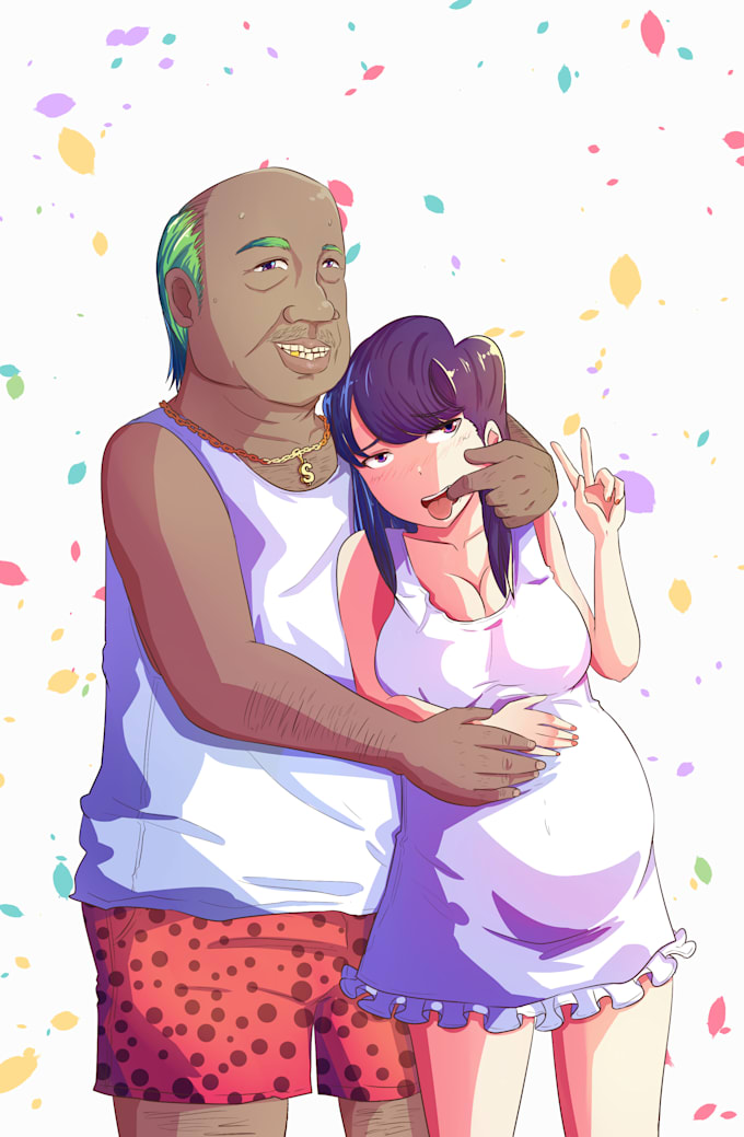 draw your anime character while pregnant