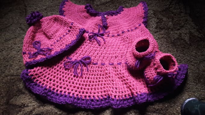 Kiran the knitter baby frock top