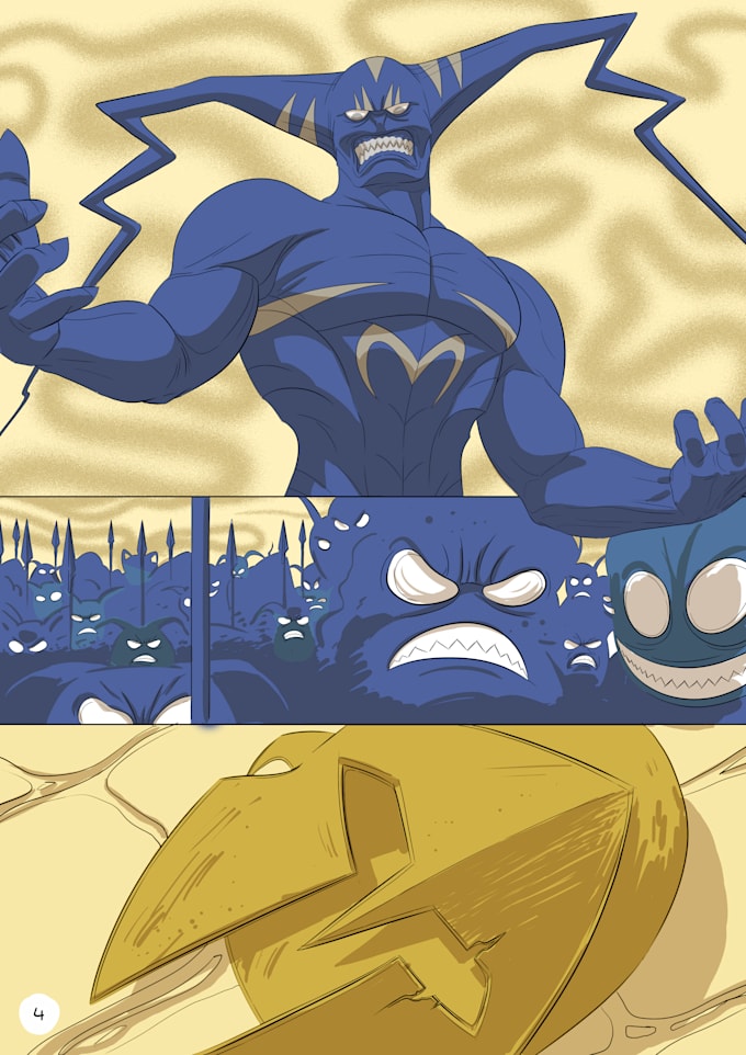 illustrate professional comic book for your script
