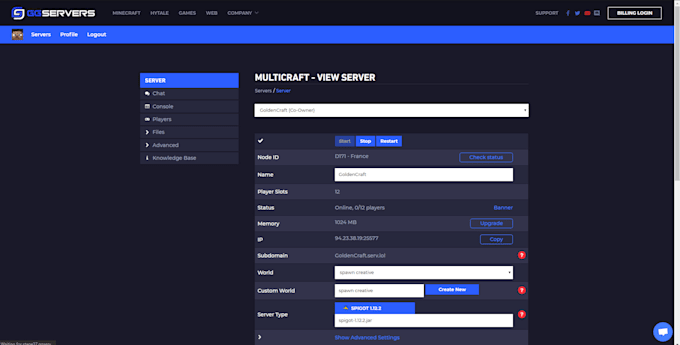 develop your minecraft server for a month
