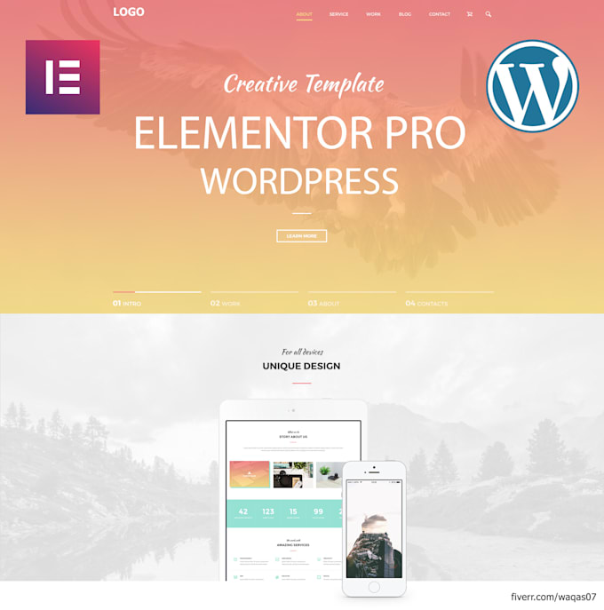 design a stunning wordpress website using elementor pro