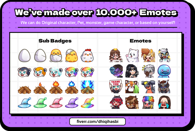 create custom twitch and discord emotes and sub badges