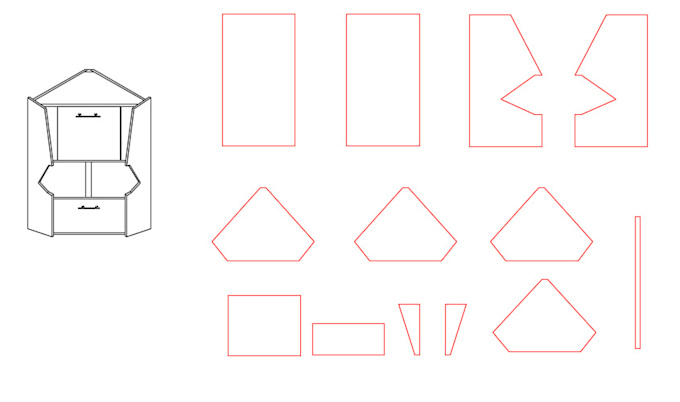 design dxf vector file for laser cutting, engraving