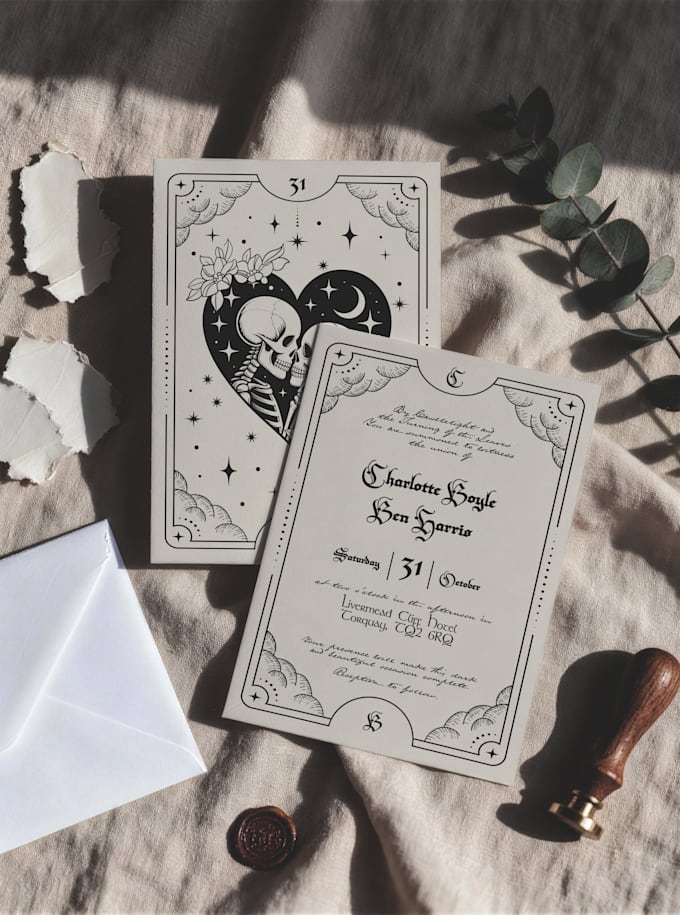 design unique alternative wedding stationery designs