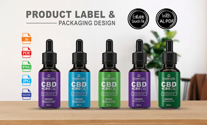 do cbd label design, hemp label, bottle label and packaging design