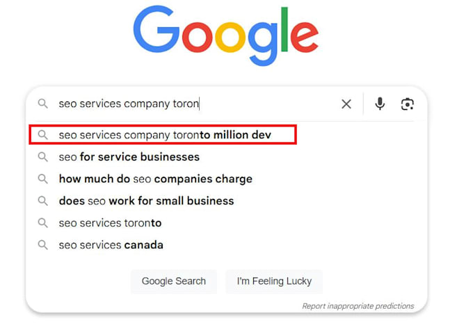 add your business to google search box suggestions