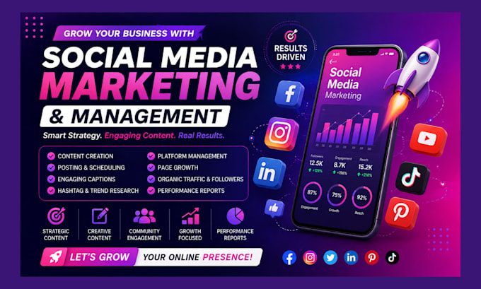 be your social media manager, social media content creator