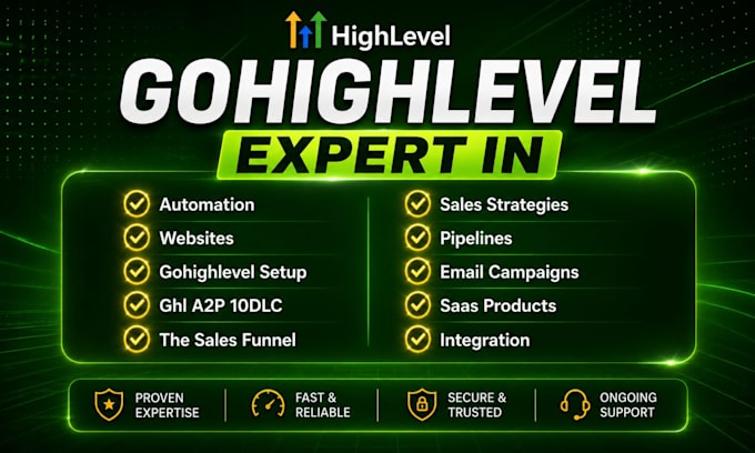 be your gohighlevel expert for websites, funnels and CRM automation