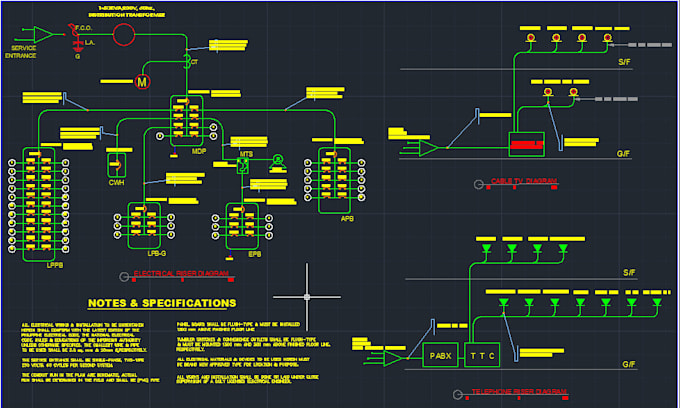 do electrical design for your given floor plan in autocad