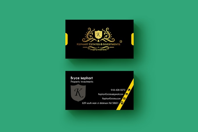 design double sided business card design print ready