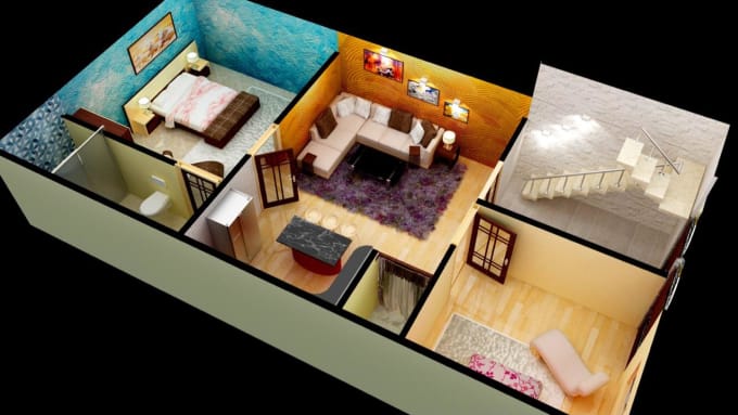 Design House Map Plan 3d Autocad And Sketchup By Asif24434