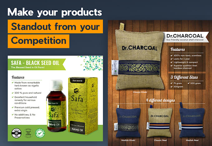 design kickstarter infographics for amazon ebay