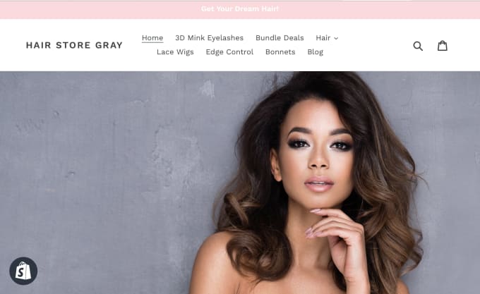 Create a custom hair extension website on shopify by Jenniferclark40