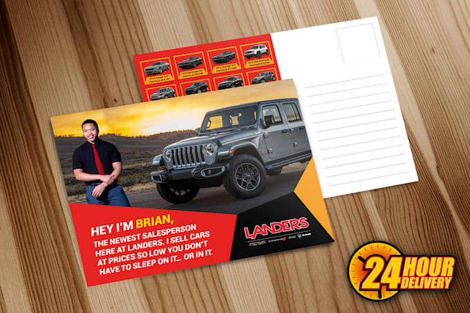 create unique post card, business card, banner, flyer design