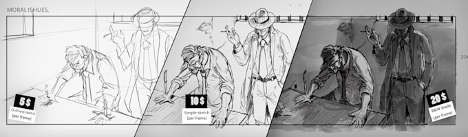 draw a stunning storyboard for your project