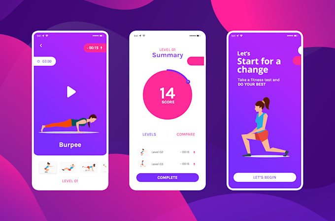 create a modern mobile app ui ux design in figma