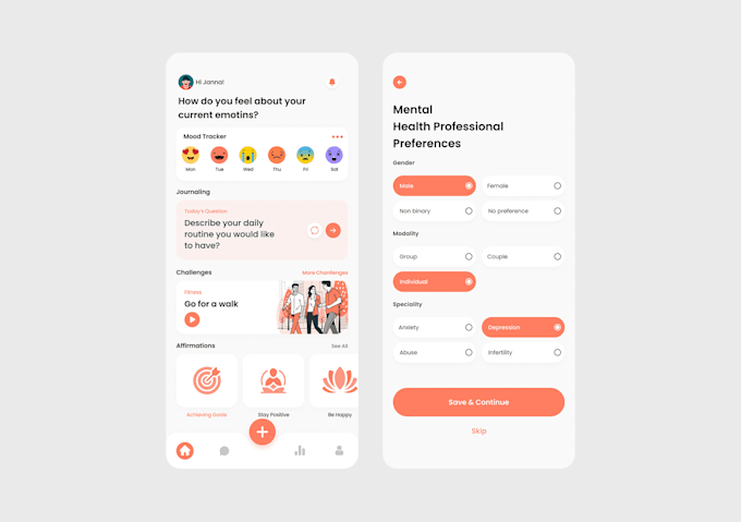 design mobile app or web app in figma