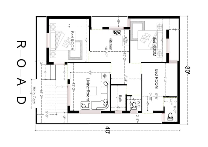create 2d floor plan from photo and rough sketch
