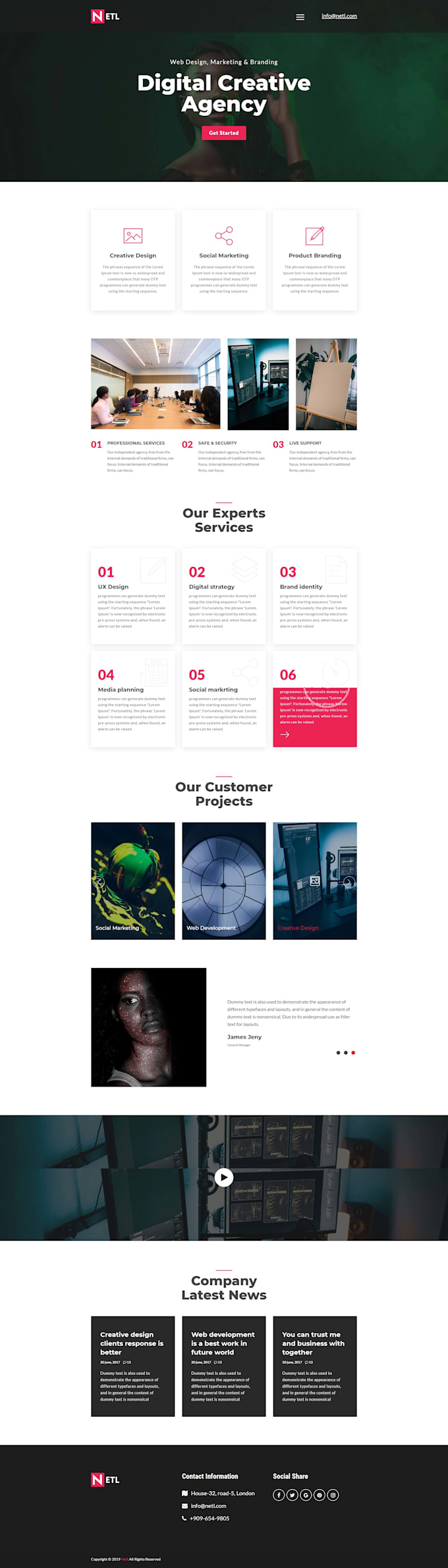 develop a professional modern wordpress website for your business