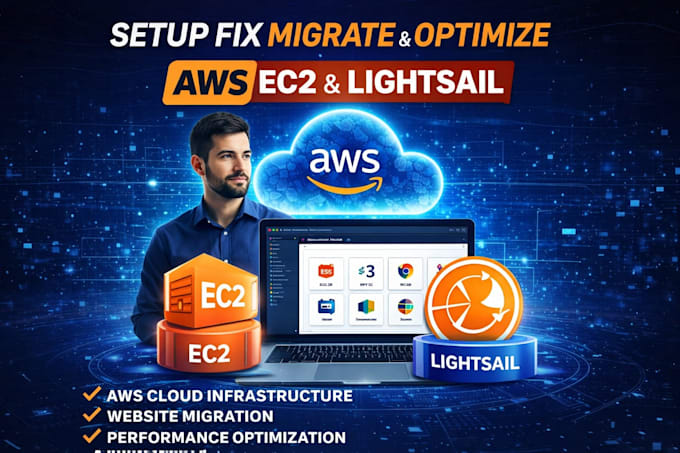 setup fix migrate optimize AWS ec2 s3 vpc rds lightsail