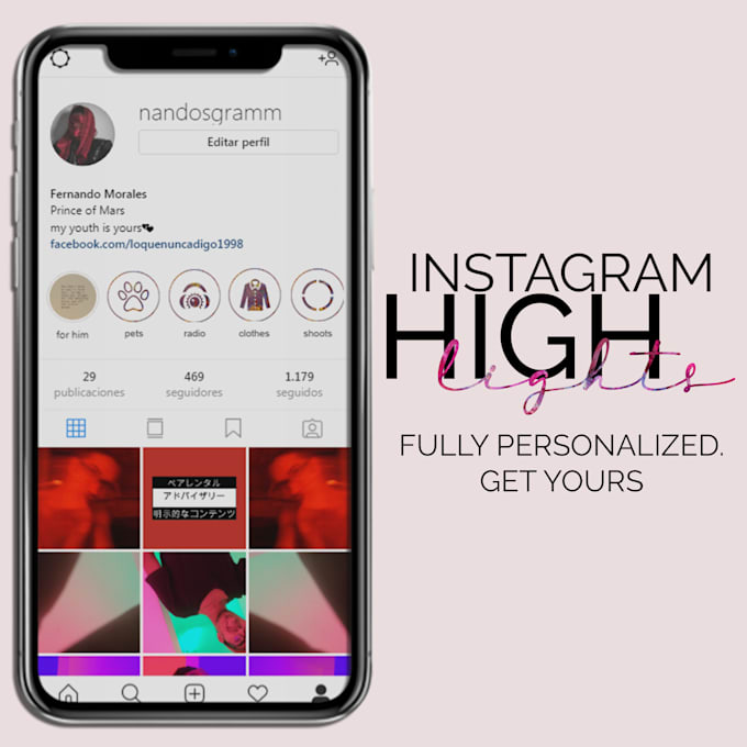 Make your instagram highlights covers by Fermmx Fiverr