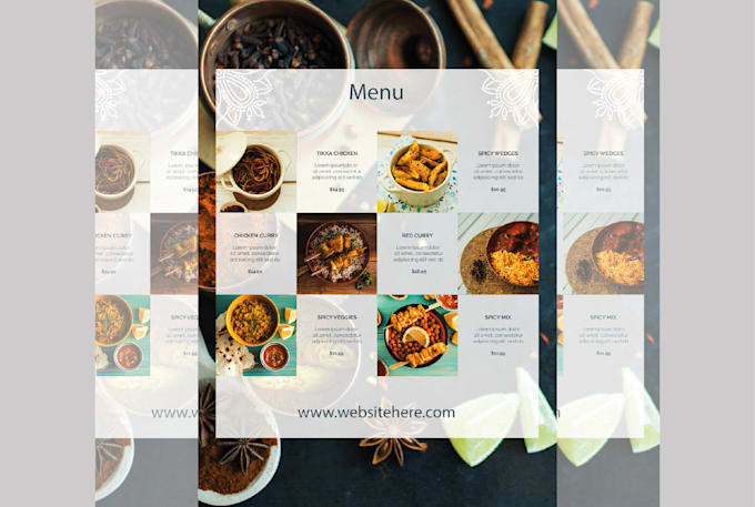 design and customize restaurant menu card