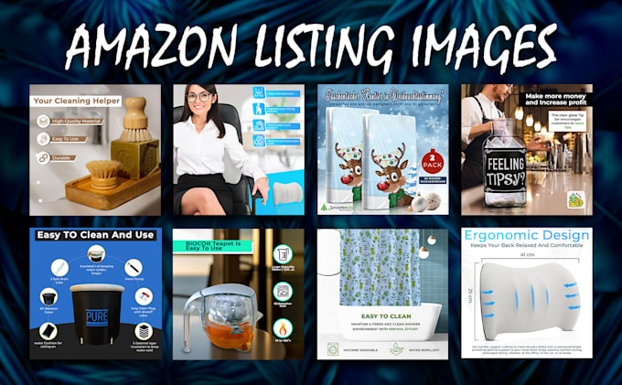 design amazon listing images and a plus content, amazon listing pictures