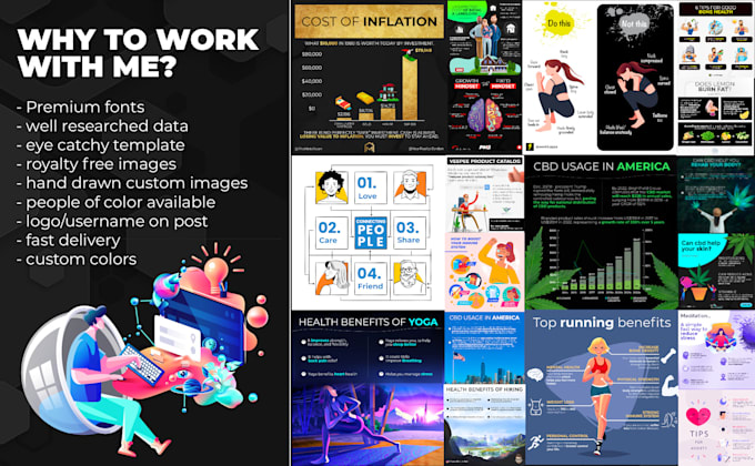 design custom posts or infographics for instagram