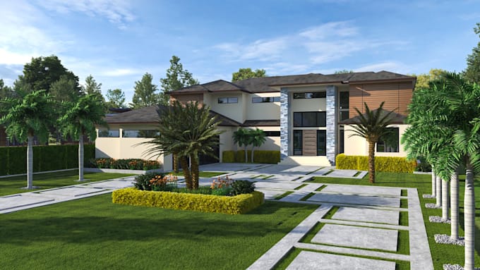 do 3d architectural visualisation of interior and exterior