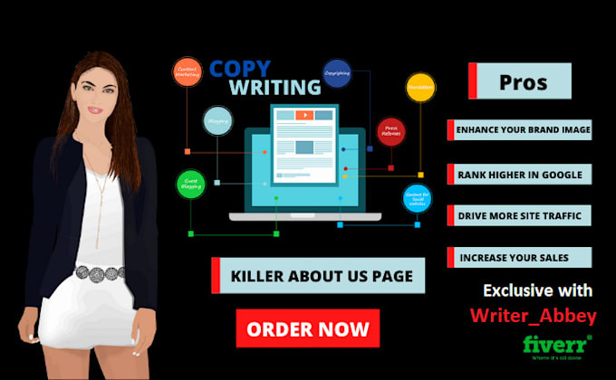write killer about us page and website copy