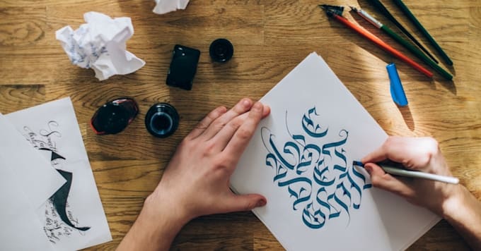 do creative and traditional english calligraphy