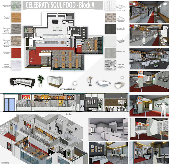 create architectural presentation and interior mood boards