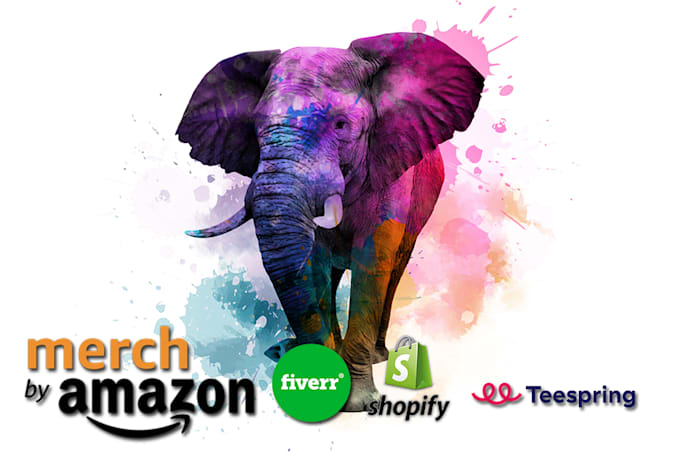create watercolor splash  animal tshirt design
