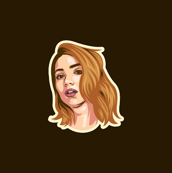 do simple minimalist vector portrait avatar of your photo